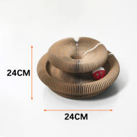 Juguete Para Gatos De Pliegue Accordion Estilo Tablero De Rasguñado Con Algodón Corrugado Tapete De Cartón Divertido Y Alivio De Presión Para Interacción Y Diversiones En Casa - details 0