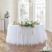 Enagua De Tule Blanca Para Mesa Rectangular O Redonda 2 Capas De Enaguas Plegadas Decoración Para Bodas Cumpleaños Baños De Lujo Y Mesas De Postres - details 4