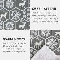 Manta Sofa de Borrego, Manta Doble Cara Franela y Sherpa, 100% Poliester, Suave y Caliente para Invierno - details 0