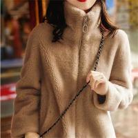 Abrigo De Mujer Caliente Con Cierre De Cremallera Y Doble Cara De Peluche Acolchado Cuello Alto Faux Fur Abrigo De Mujer - details 5