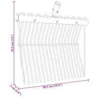 vidaXL Cabezal de horquilla de rastrillo con 18 púas de acero negro - details 7