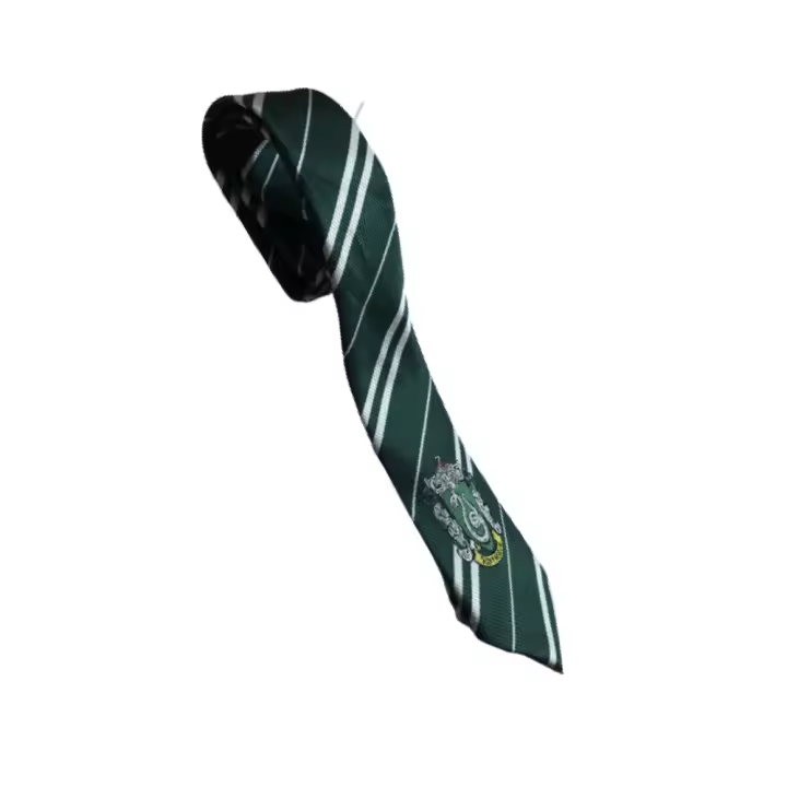 Corbata verde y blanca con escudo adulto niño disfraz mago bruja cosplay serpiente envio urgente - 1