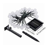 Luces De Cadena Solar LED 5m 20LED Luz Cálida Impermeable Para Decoración De Jardín Bodas Y Navidad Lámpara De Exterior - details 1