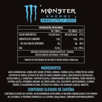 Monster Energy Nacional ABSOLUTERY ZERO 500ML bebida energeticas sin azucar caja 24 unidades - details 1