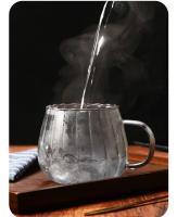 Taza De Café De Vidrio Borosilicato De 400ml Con Patrón Creativo Para Desayuno Leche Agua Caliente Para Oficina Y Hogar - details 5