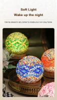Lámpara De Mesa LED USB Estilo Bohemio Con Vidrio Tatuado Iluminación Cálida Para Decoración De Hogar Barra Dormitorio - details 3