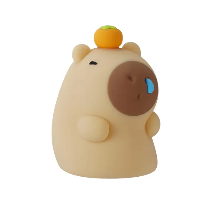 Lámpara De Noche De Silicona Capibara Para Niños Regalo Recargable Por USB Luz De Toque Animal Para Dormitorio - 1