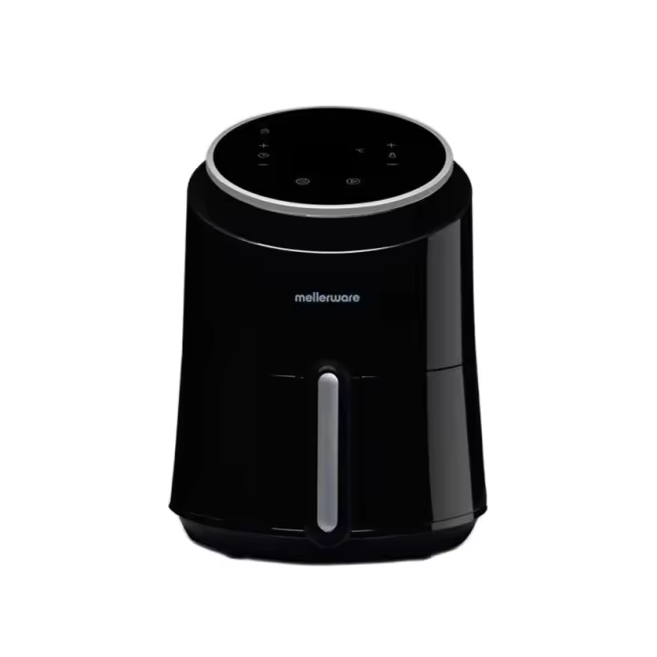 Mellerware - Freidora de Aire Crunchy! frie sin aceite Con capacidad de 1,5L. Temperatura ajustable 80-200ºC, programable, Air Fryer Modelo 2022, tactil, multifuncion, horno saludable profesional, dieta salud - 1