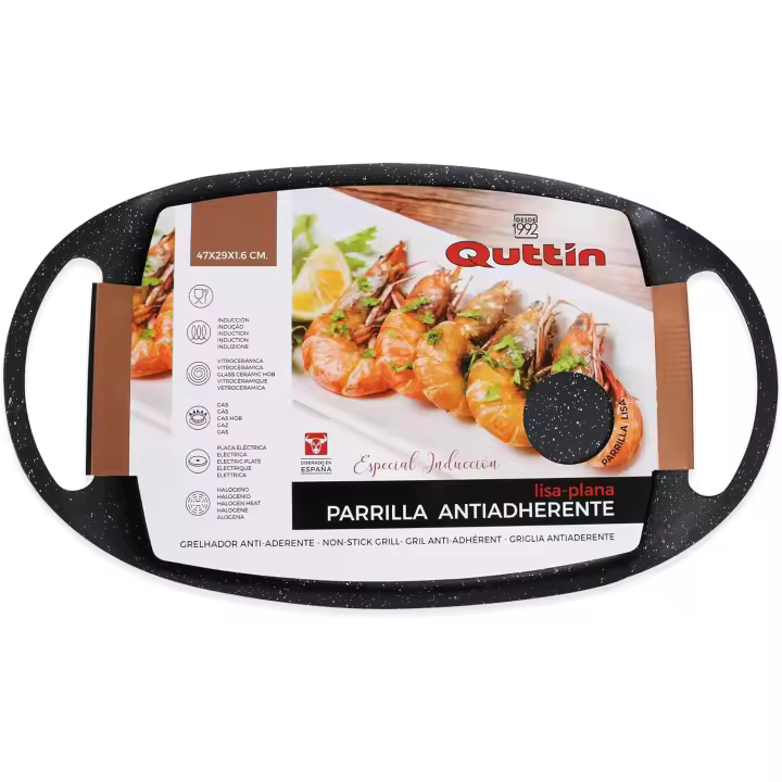 MAXHOME-PARRILLA 36X22,5X1,6CM RECTANGULAR LISA QUTTIN - 1