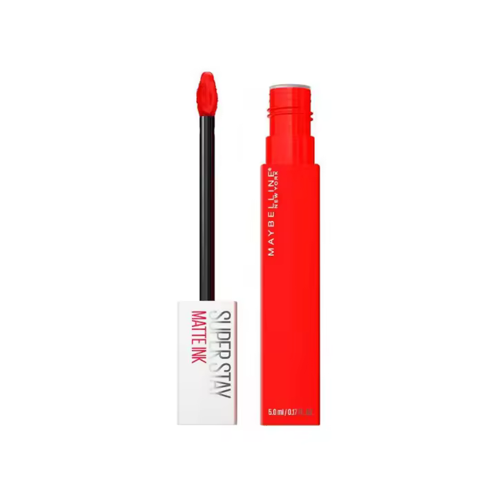 Maybelline New York - Pintalabios SuperStay Matte Ink Spiced de larga duración con color saturado y acabado mate, ideal para maquillaje mujer y uso diario - 1