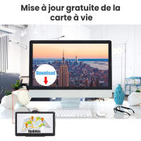 Navegación GPS para coche, mapa 2022, pantalla táctil de 7 pulgadas, GPS de coche de 256 a 8 GB, guía de dirección de giro de voz, velocidad de soporte y advertencia de luz roja, mapa preinstalado de toda la vida de América del Norte, actualización gratui - details 13