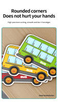 Juego De Tablero Educativo Para Niños Animal Bus Stop Juguete De Educación Temprana Y Cognitiva De Transporte Rompecabezas De Papel Unisex - details 4