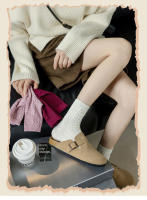 Calcetines Para Mujer Estilo Coreano Color Sólido Novedosos Retro Transpirables Para Escuela Calcetines Sueltos Para Niñas Cómodos - details 0