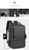 Bolsa para portátil de 17 pulgadas para hombre, mochila Extensible de viaje de negocios con puerto de carga USB y diseño impermeable de gran capacidad, 36-55L - details 9