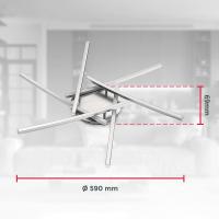 Luz De Techo LED 18W Regulable Con 3 Placas LED Integradas Luz Curva Moderna Para Sala De Estar Dormitorio Pasillo - details 2