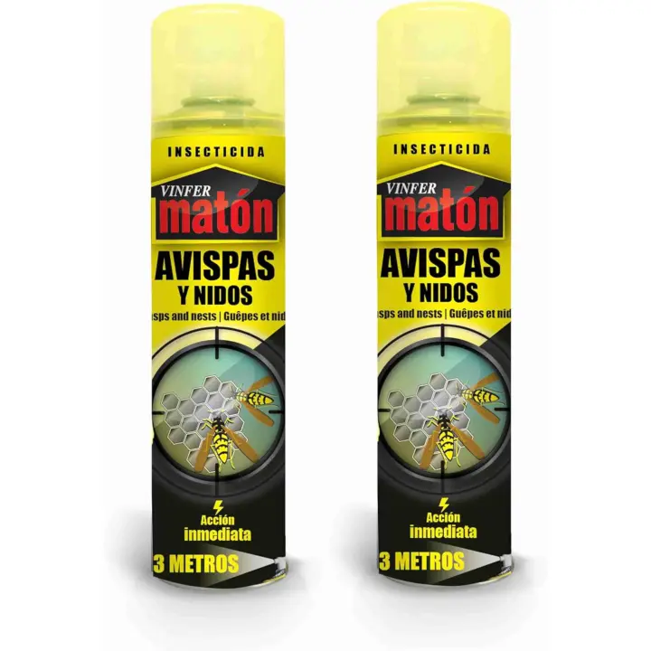 VINFERMATÓN Pack de 2 Insecticida Matón Avispas y Nidos a distancia - 400ml - 1