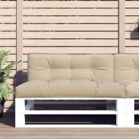 vidaXL Cojín para sofá de palets tela 120x40x12 cm en color Gris/Beige/Negro y más | acolchados duraderos para sofás de jardín terraza exterior - details 1