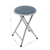 THE SECRET HOME - Taburete Plegable de Metal - Pack 1 y 2 - Acolchado - Ideal Cocina - details 2