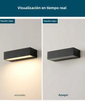 Lámpara De Pared Exterior LED IP65 Impermeable En Aluminio Para Decoración De Patio Puerta Garage Iluminación Moderna - details 6