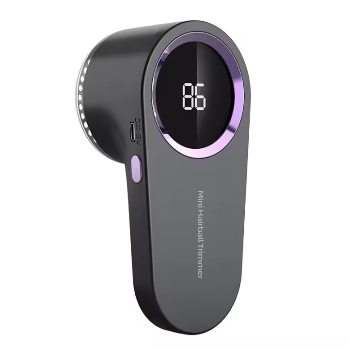 Afeitadora de telas, afeitadora de pelusas, quitapelusas recargable con 6 cuchillas, quitapelusas eléctrico portátil para suéteres, pantalla LED digital para eliminar pelusas de suéteres, ropa, manta, sofá - 1