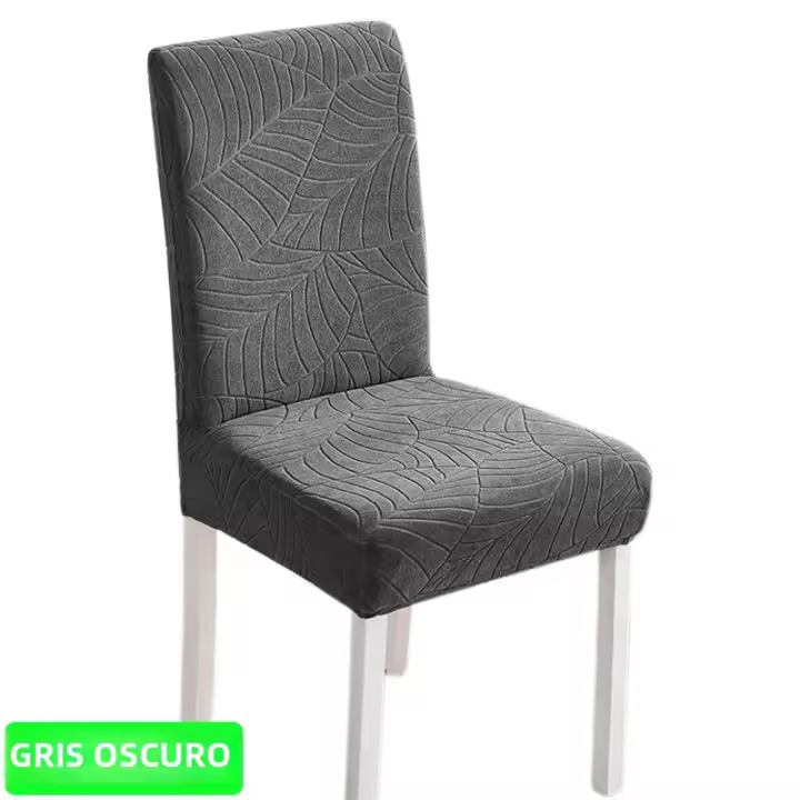 Cubierta De Silla Elástica Para Comedor En Tela Jacquard Espesada Y Spandex Antideslizante Para Sala De Estar Y Cocina - 1