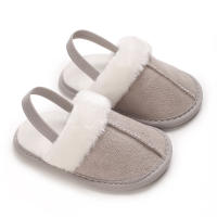 Zapatillas De Invierno Para Bebés Con Cordón Elástico De Lana Suave Y Antideslizante Para Niños Y Niñas Zapatos De Primer Pasos - details 3