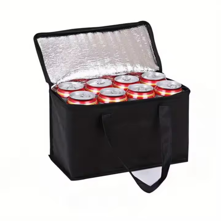 Bolsa térmica reutilizable para la compra (2 unidades), color negro - 1
