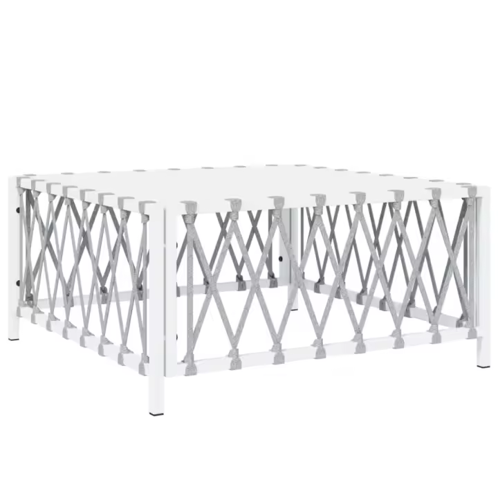 vidaXL Mesa de jardín tela tejida antracita 70x70x34 cm Blanco, Antracita, Conjunto Terraza Muebles Jardín Exterior Juego de Muebles de jardín Mueble Jardín Exterior Muebles de Salon Exterior - 1
