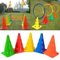 5PCS Conos De Entrenamiento De 30cm Para Fútbol Baloncesto Y Deportes Marcadores De Actividades Al Aire Libre Material PP - details 0