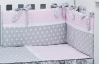 Vizaro - Conjunto Protector y Funda Nórdica Cuna 60x120cm (desenfundable con cremallera) 3 Piezas - 100% Algodón - Hecho UE - Protector con Relleno grosor 400g - details 1