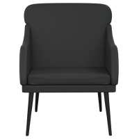 vidaXL Sillón de cuero sintético negro 63x76x80 cm - details 2
