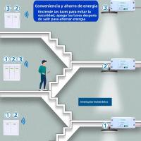 Interruptor Inalámbrico CENFAYA 433HMz 10A Relé Para Luz LED Lámpara Ventilador 86 Panel De Pared Compatible Con 110V 220V 230V - details 1