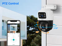 Cámara De Seguridad IP KERUI PTZ Dual Lens 6MP POE Exterior Video CCTV Observación Remota Compatible Con Onvif iCSEE Negra - details 5