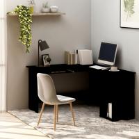 vidaXL Escritorio forma de L madera contrachapada 120x140x75 cm en color Blanco/Blanco brillante/Gris hormigón y más | estructura resistente ideal para salón dormitorio o estudio - details 6