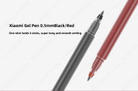 Bolígrafo De Gel Xiaomi Super Duradero 0.5mm Bolígrafo De Firmar Suave Tinta Roja Y Negra Recargable Bolígrafo De Punto De Succión - details 0