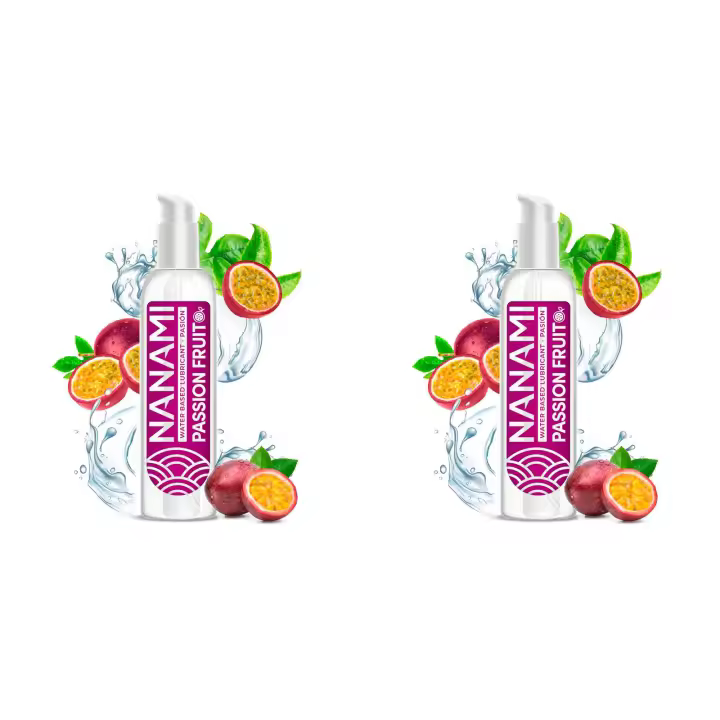 2 UNIDADES NANAMI LUBRICANTE BASE DE AGUA SABOR FRUTA DE LA PASION 150 ML - 1