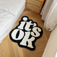 Alfombra Suave De Peluche Hecha a Mano Para Sala Dormitorio Decoración De Habitación Regalo De Bienvenida 100% Poliéster Lavable Mecánicamente - details 0