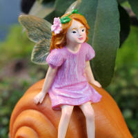 1pc Elegante Esnárd Sentado En Un Hada Para Decoración De Escritorio Jardín Hogar Resina Estatua Ornamento De Elfos Decoración Del Jardín - details 9