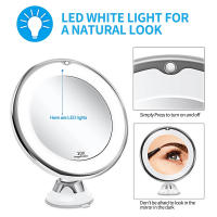 Espejo de maquillaje con aumento de 10x con iluminación, rotación de 360 ° y lechón Fuerte, iluminación LED portátil - details 3