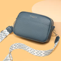 Bolso cruzado de piel auténtica para mujer, bandolera de diseñador de lujo, Color sólido, 100%, 2023 - details 8