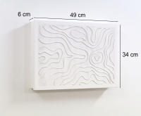 Cuadroexpres - Tapa de Contador 34x49x6 cm (30x45x4 cm Interior) Minimalista, en Gris y Blanco. Caja Decorativa  para Cuadro Eléctrico, en Blanco. Cierre de imán y Tornillos para Fijar en la Pared. 100% Original - details 0