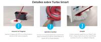 Vileda | Sistema Turbo Smart | Set completo de mopa con cubo escurridor antisalpicaduras | Elimina más del 99% de bacterias y virus incluso solo con agua * | Hecho 100% de Microfibra para eliminar cualquier suciedad. - details 2