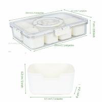 Tenedor De Servicio Dividido Con Manija 8 Compartimentos Caja De Snacks Para Caramelos Frutas Galletas Aperitivos Favor De Fiesta De Boda - details 2