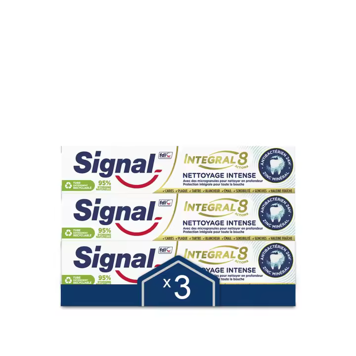 Signal Pasta de Dientes Integral 8 Limpieza Interdental 75ml - Pack de 3 - 1