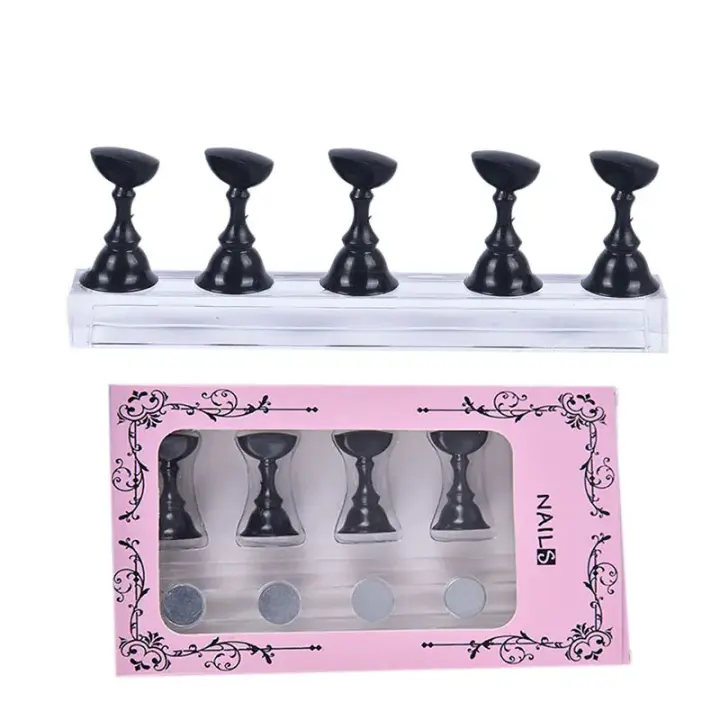 CNKESS 1Set De Tazas De Práctica Para Uñas Falsas Con Soporte De Cristal Y Base De Aleación Herramientas De Manicura Para Arte De Uñas - 1