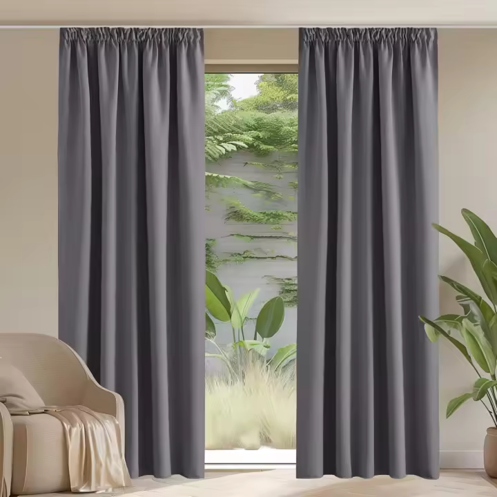 Cortinas Termicas Aislantes Frio y Calor Cortinas Salon Modernas 2 Piezas Cortina Opaca Cortinas Dormitorio Matrimonio Cortina Ventana para Riel, 167x228 CM, Gris - 1