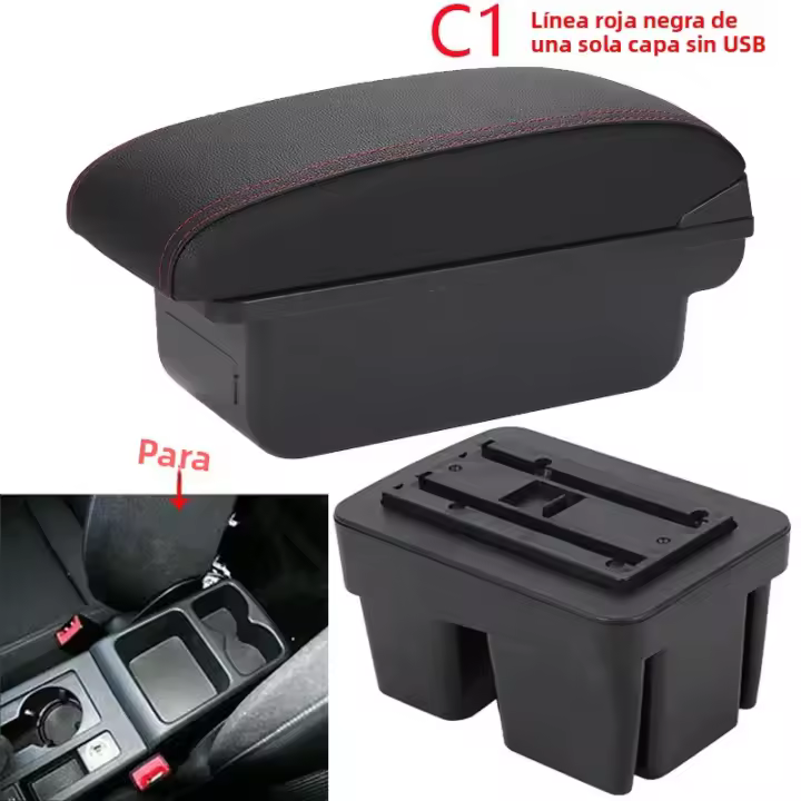 Caja De Reposabrazos Para VW Golf 7 Mk7 Volkswagen Accesorio De Interior 2014-2019 Material De Cuero Y Plástico ABS - 1