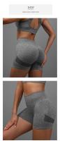 Shorts De Cintura Alta Sin Costuras Para Mujer Estilo Deportivo Y Yoga Secado Rápido Elevación De Glúteos Para Running Y Fitness - details 5