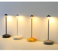 Lámpara De Mesa Recargable Creativa Para Comedor Toque LED Para Hotel Bar Café Lámpara Decorativa Para Escritorio Material De Aluminio Estilo Moderno - details 6