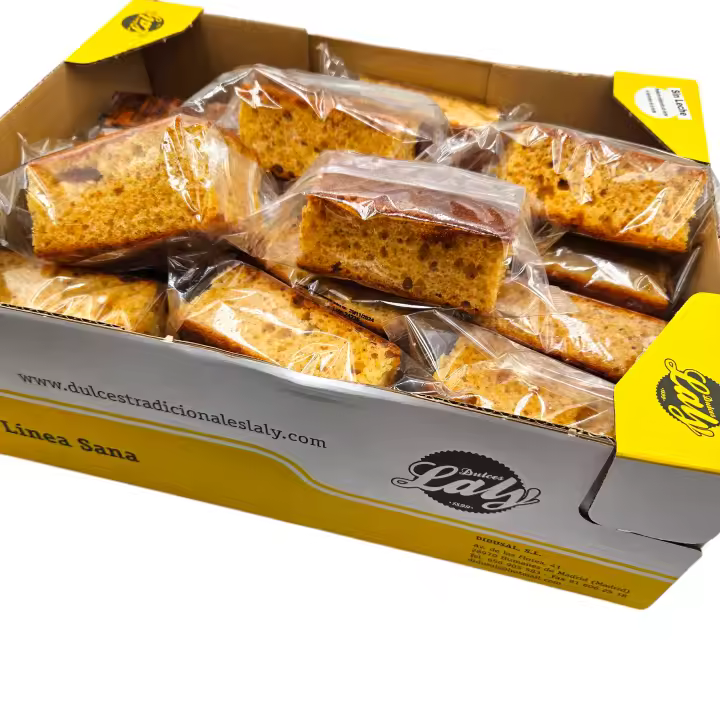 Bizcocho Limon Artesano Sin Azucar - Sin Lactosa Laly - Caja 2 Kilos - 30 Unidades - Sin Leche - Bizcocho con Limon - 1
